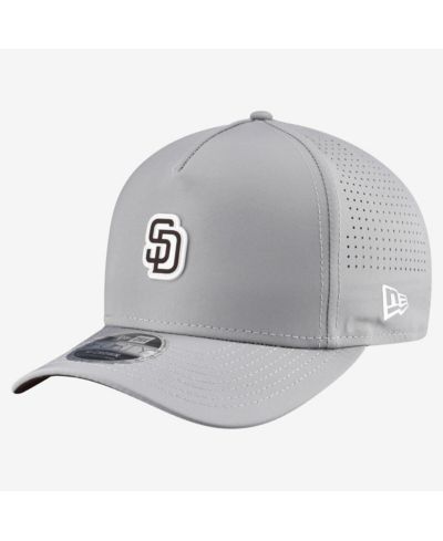 New Era Men's Gray San Diego Padres Micro Logo 9FORTY M-Crown A-Frame Adjustable Hat