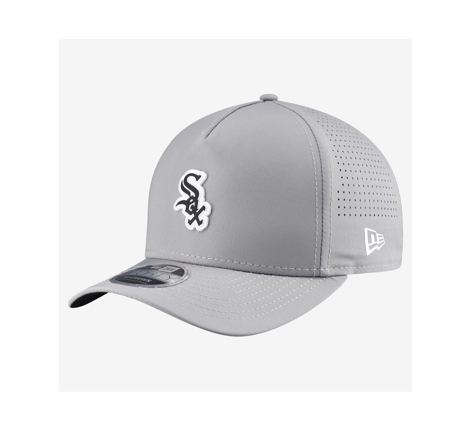 Мужской New Era Gray Chicago White Sox Micro Logo 9FORTY M-Crown A-Frame Adjustable Hat