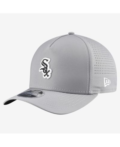 New Era Men's Gray Chicago White Sox Micro Logo 9FORTY M-Crown A-Frame Adjustable Hat