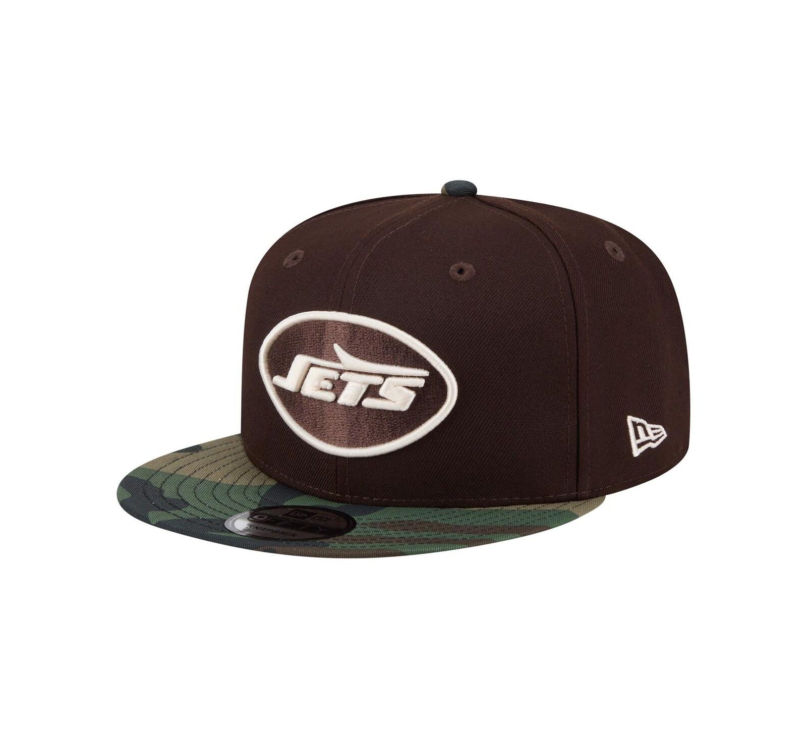 Мужская кепка New Era 9FIFTY Snapback, темно-коричневый цвет, New York Jets Burnt Wood Camo