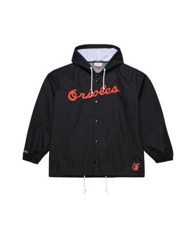 Мужская куртка Mitchell & Ness Black Baltimore Orioles Full-Snap Hooded Coaches Jacket