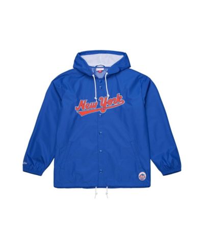 Mitchell & Ness Мужская куртка тренера Full-Snap Hooded Royal New York Mets
