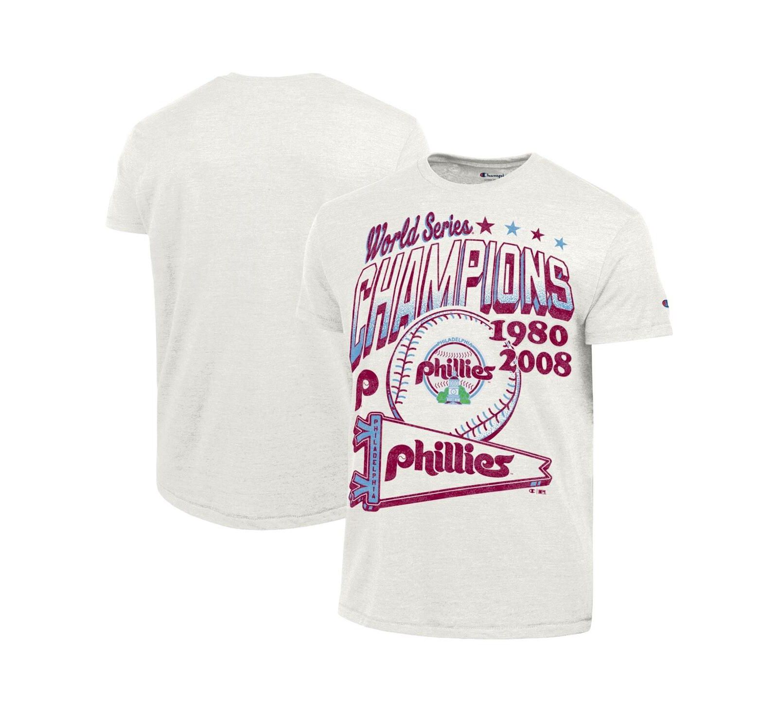 Champion Мужская футболка White Philadelphia Phillies Winning Tradition Cooperstown Tri-Blend