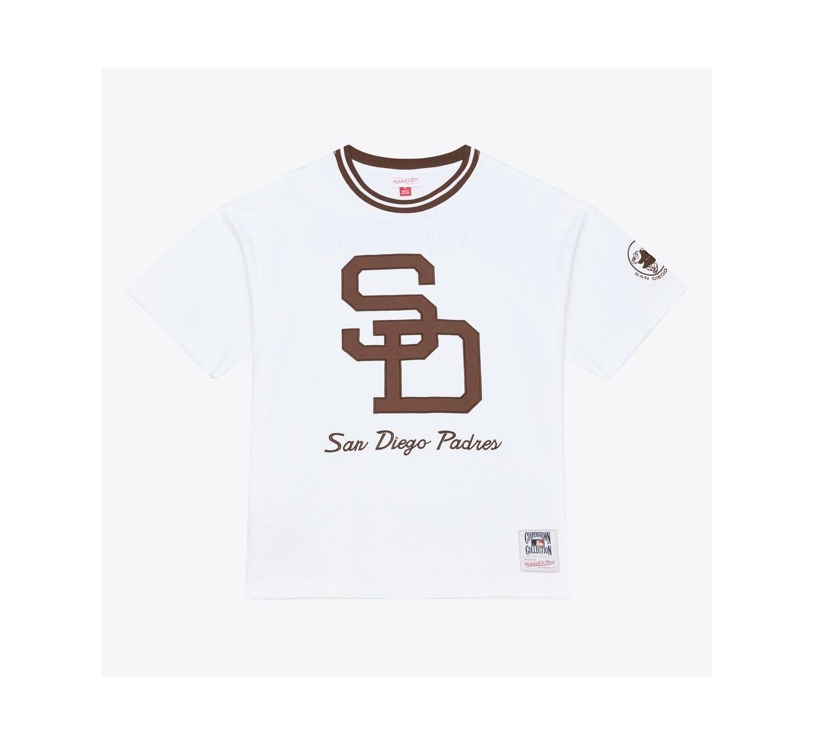 Мужская футболка Mitchell & Ness San Diego Padres Cooperstown Collection Arctic, белая