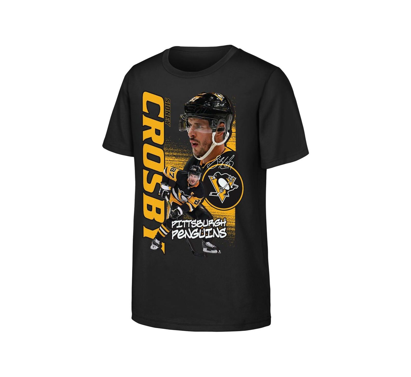 Детская футболка Outerstuff Sidney Crosby Black Pittsburgh Penguins Playmaker