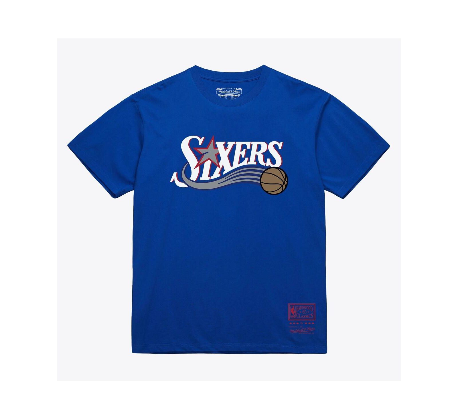 Mitchell & Ness Мужская и Женская футболка Philadelphia 76ers Hardwood Classics