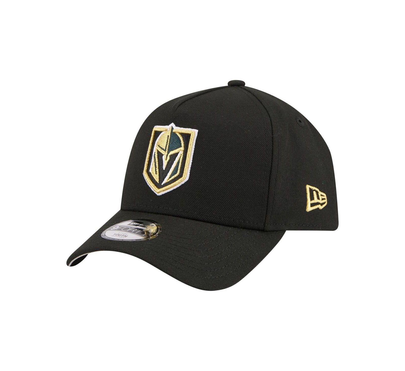 Регулируемая кепка New Era 9FORTY A-Frame для мальчиков и девочек Vegas Golden Knights, черная