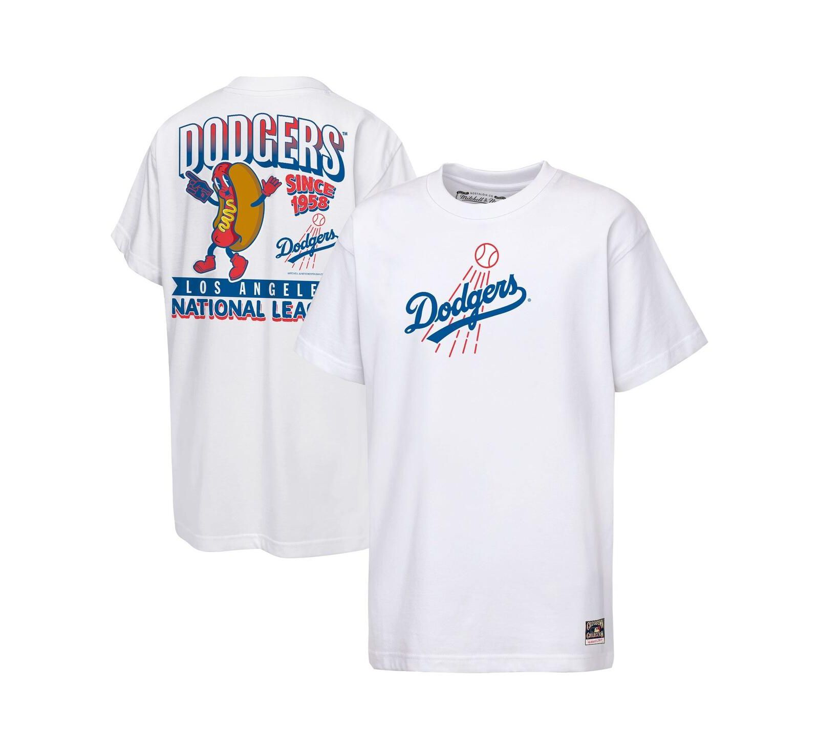 Детская футболка Mitchell & Ness White Los Angeles Dodgers Cooperstown Concession