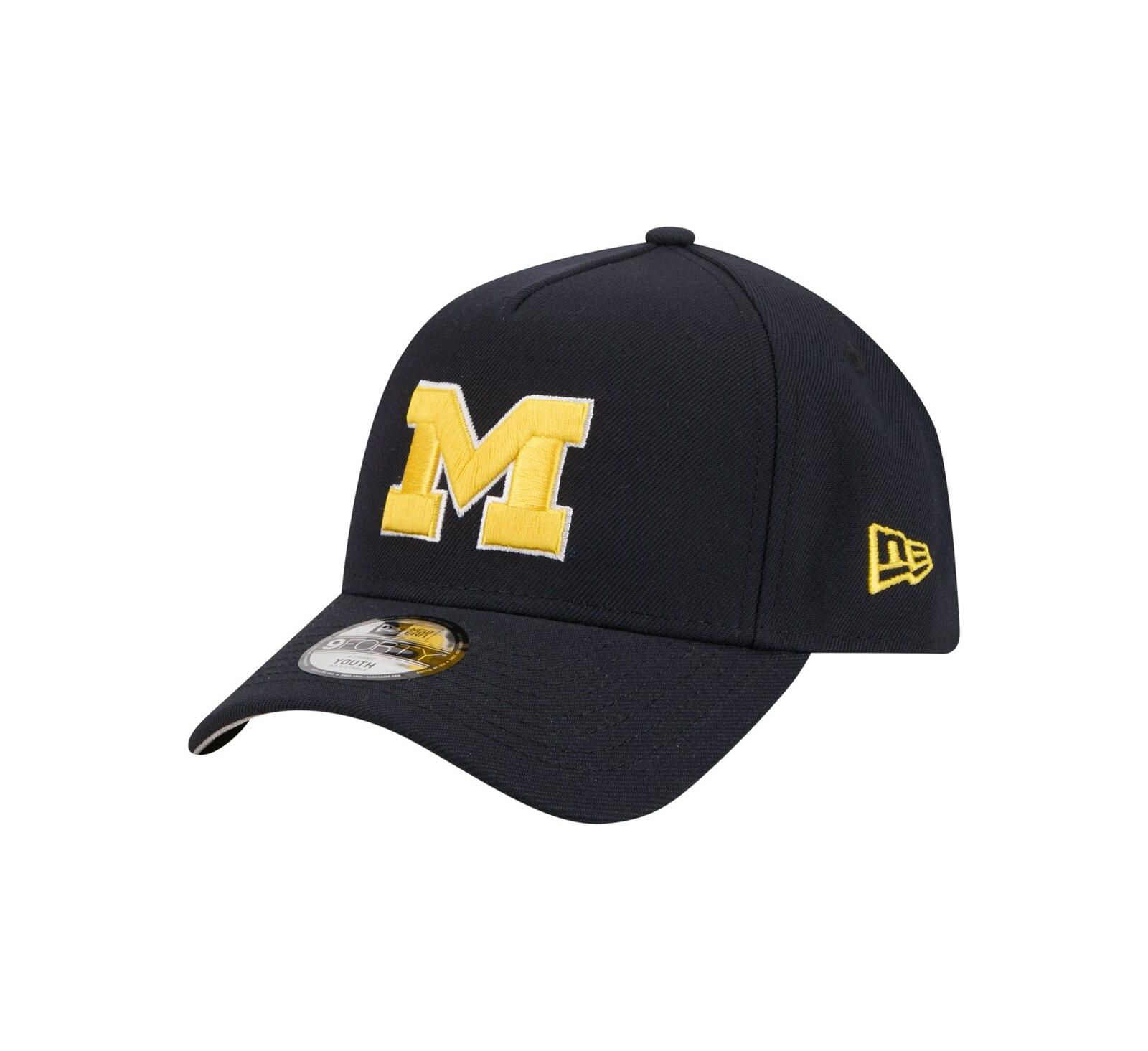 Регулируемая кепка New Era Michigan Wolverines 9FORTY A-Frame для детей