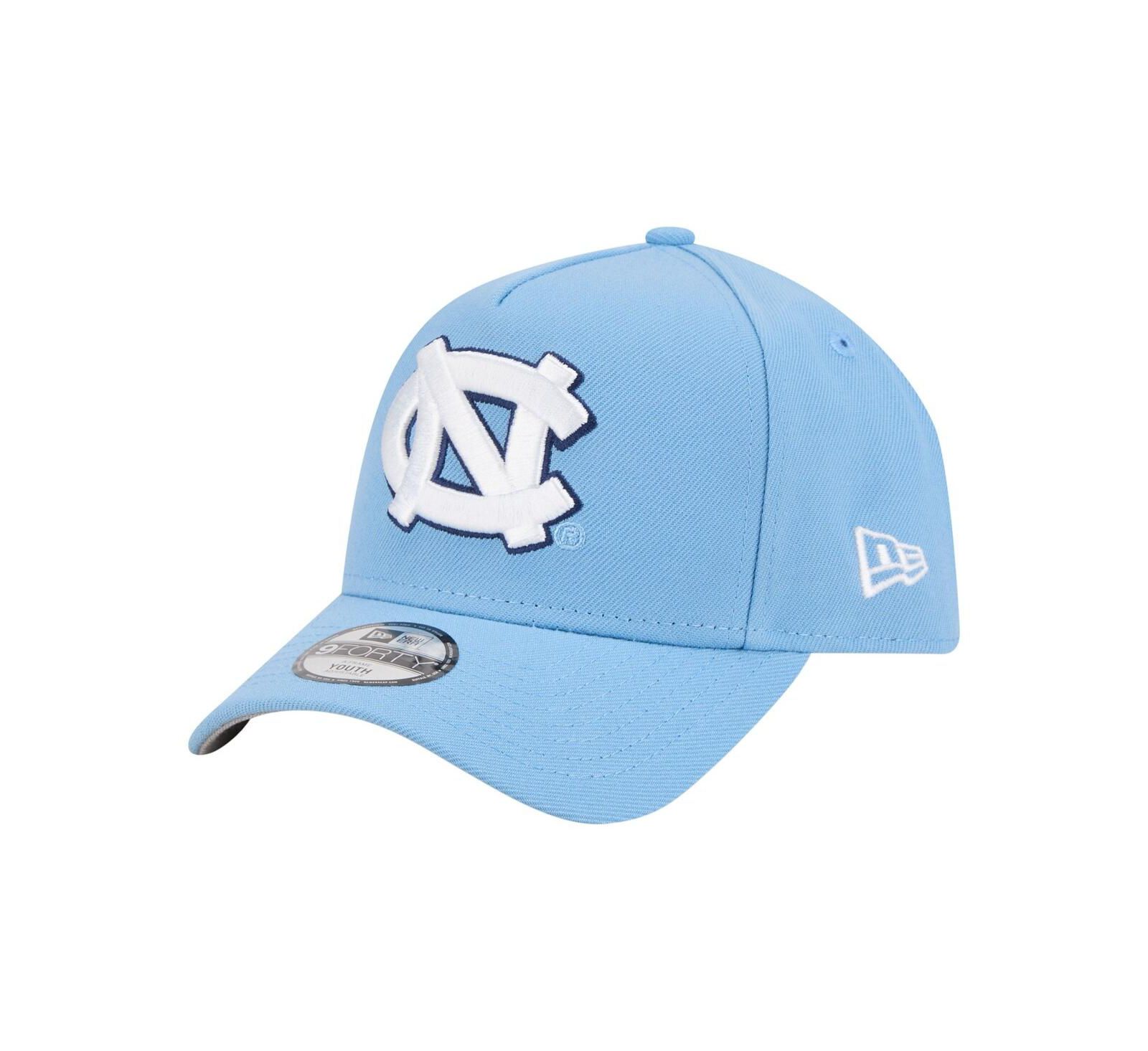 Регулируемая кепка New Era для мальчиков и девочек Carolina Blue North Carolina Tar Heels 9FORTY A-Frame