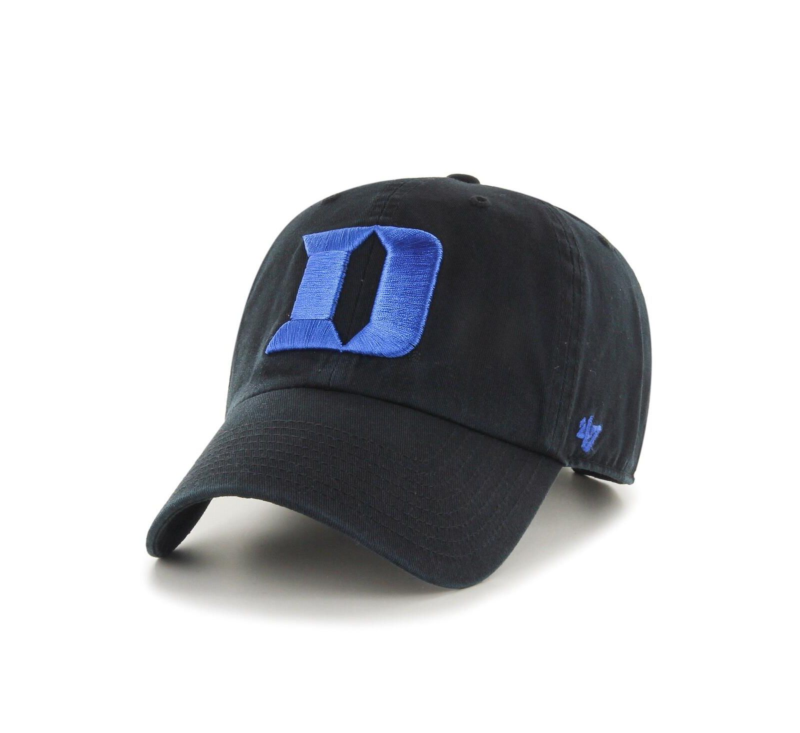 '47 Brand Черная кепка Duke Blue Devils Clean Up регулируемая для мальчиков и девочек