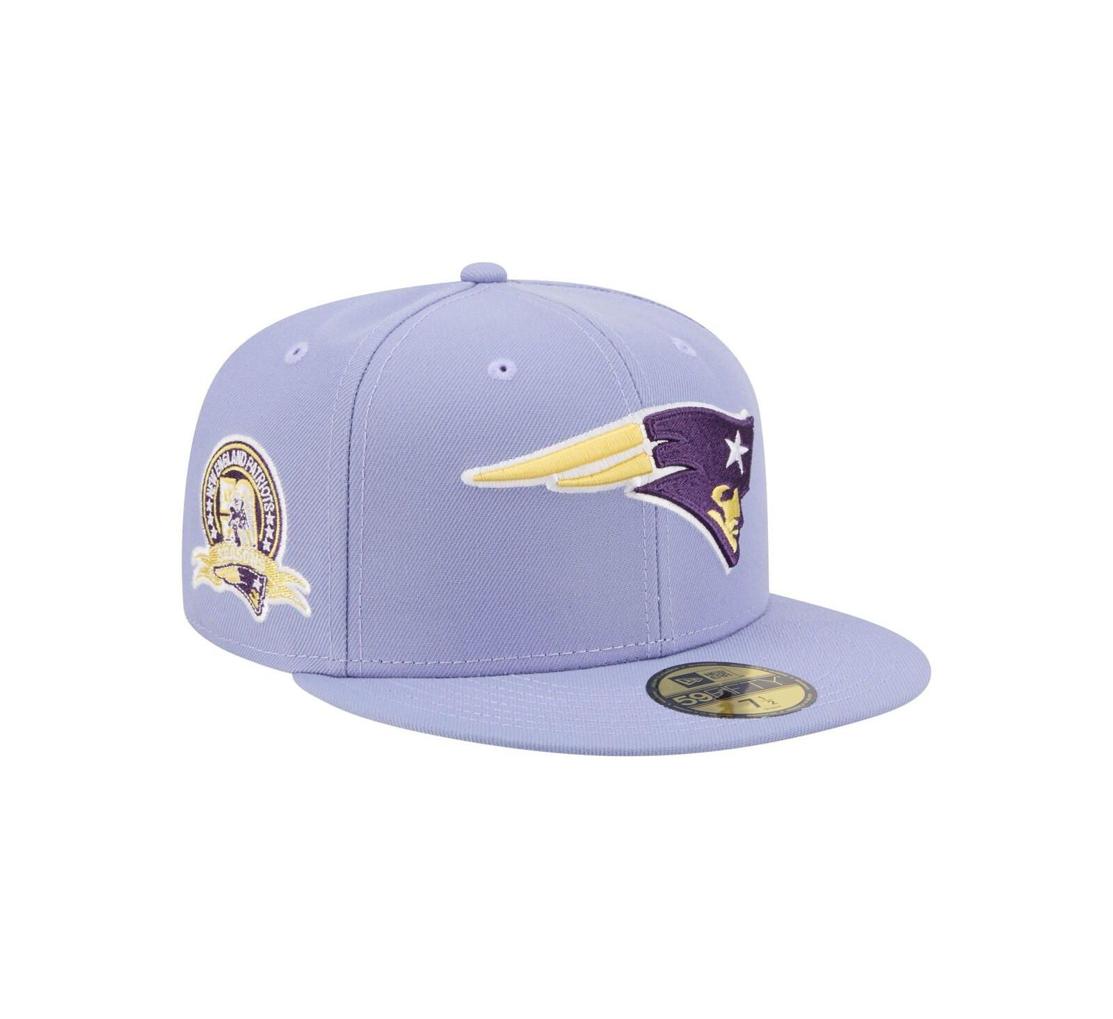 Мужская кепка New Era Light Purple New England Patriots Lavender Bloom 59FIFTY Fitted