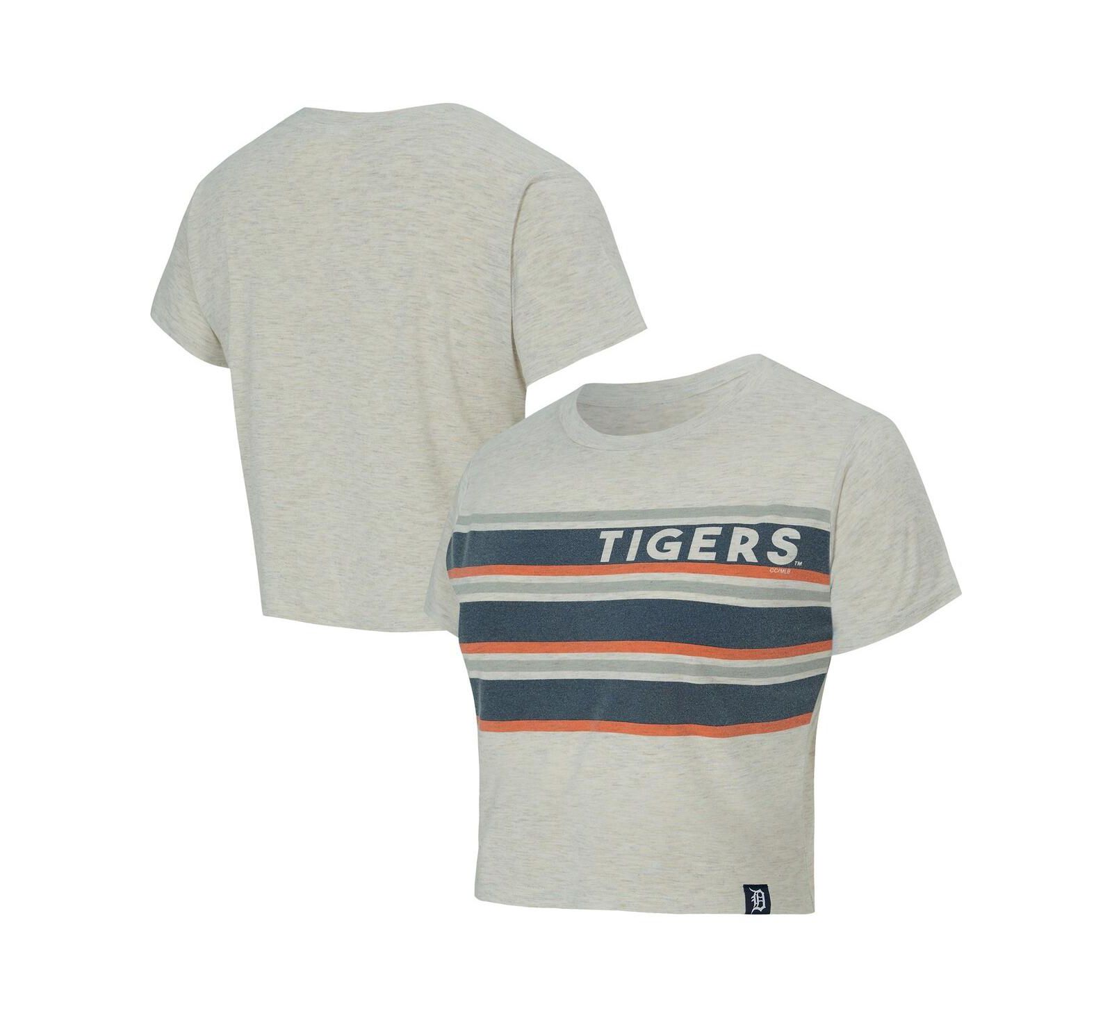 Укороченная футболка Concepts Sport Women's Detroit Tigers, кремовая