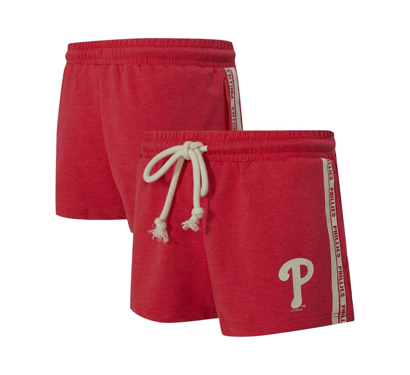Женские Concepts Sport Red Philadelphia Phillies Birch French Terry shorts