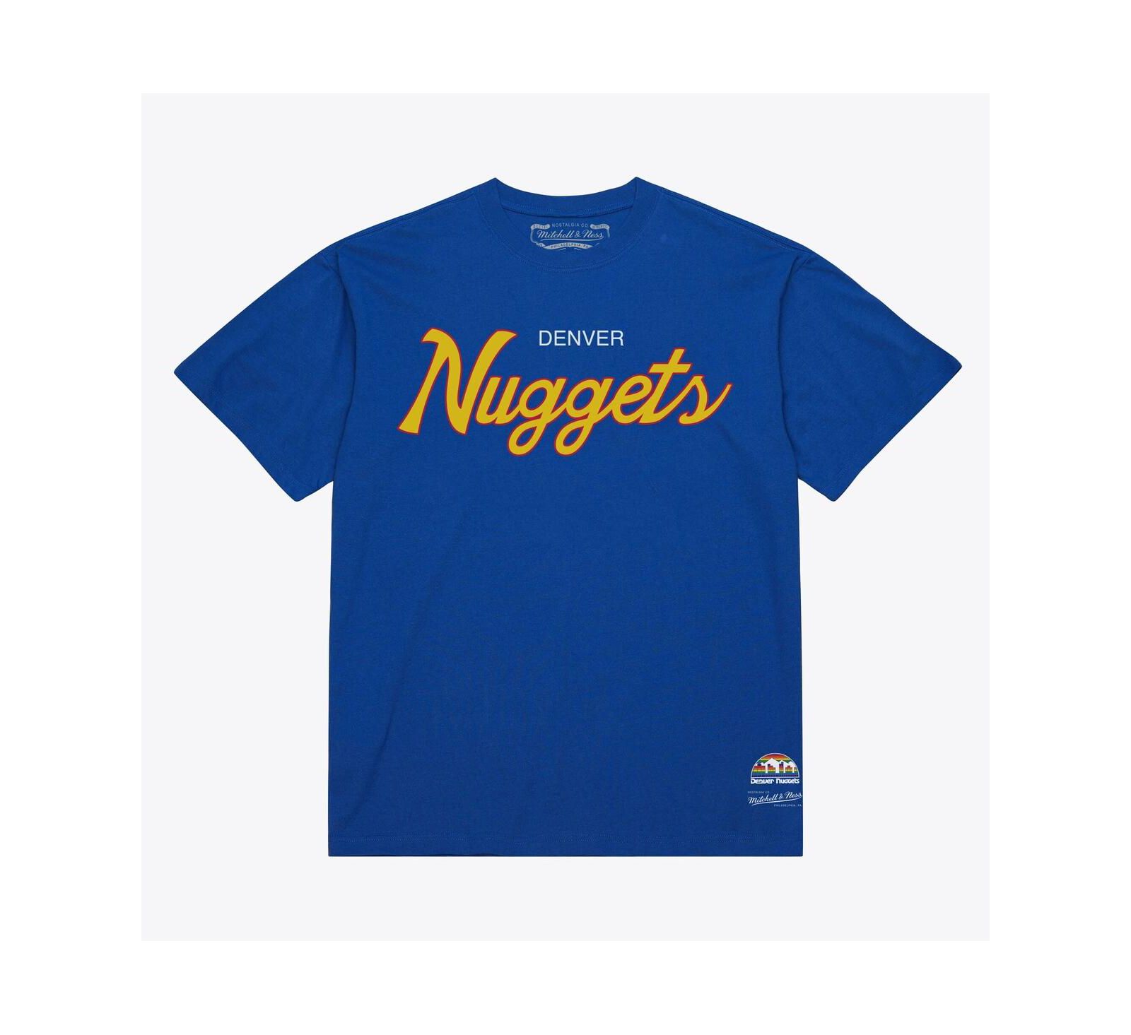 Мужская футболка Mitchell & Ness Denver Nuggets Vintage Wordmark Royal