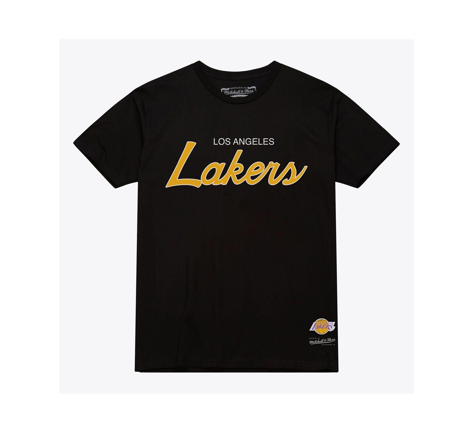 Mitchell & Ness Мужская винтажная футболка Los Angeles Lakers с логотипом