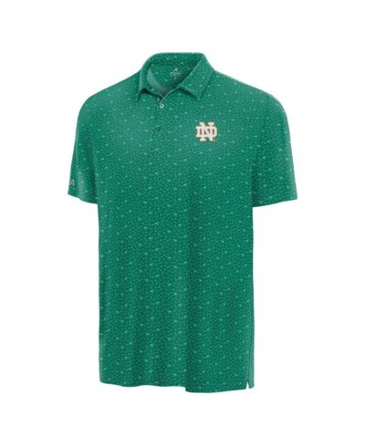 Antigua Men's Green Notre Dame Fighting Irish Lucky Run Polo Shirt