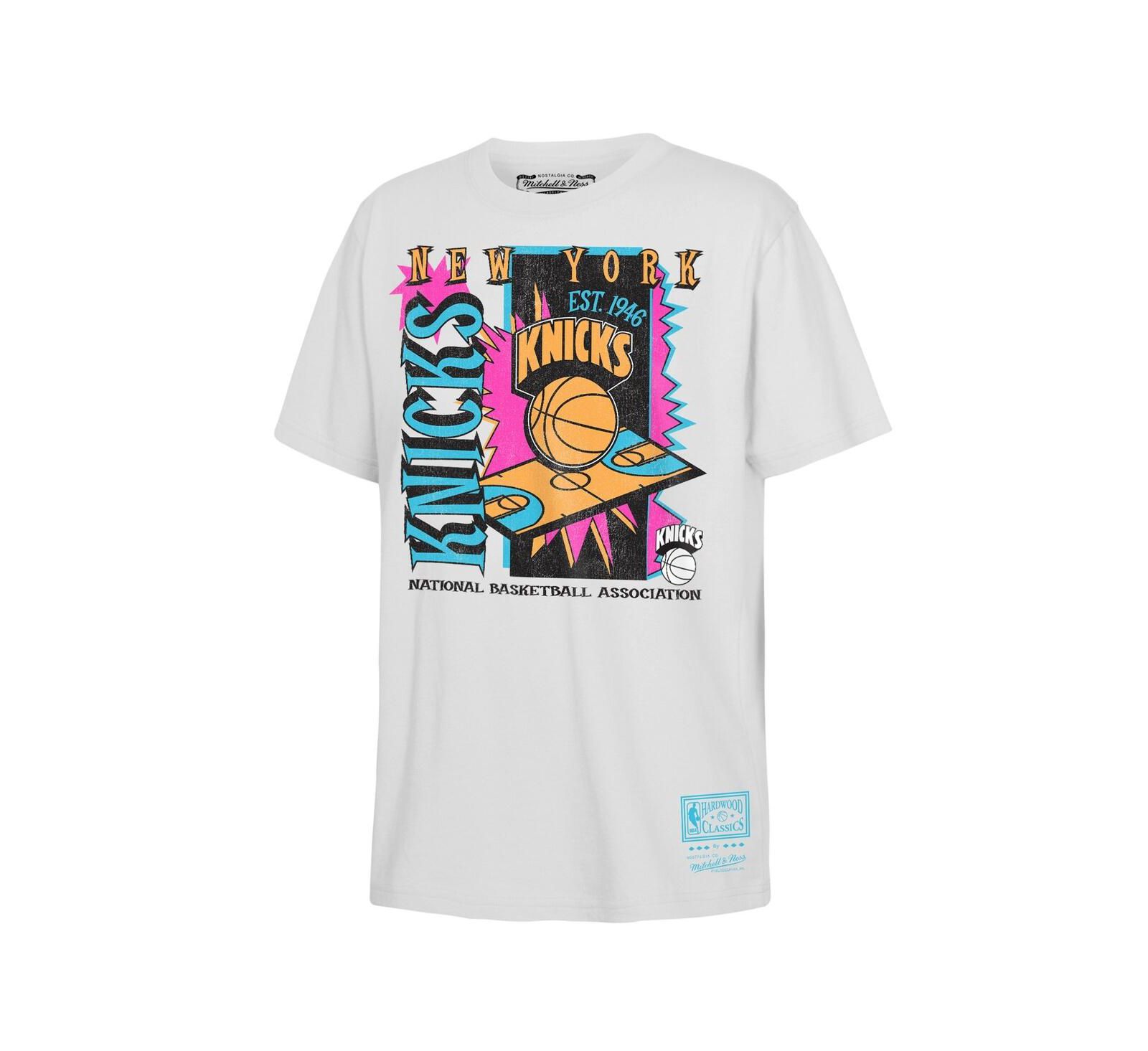 Детская футболка Mitchell & Ness New York Knicks Neon Court Shock White