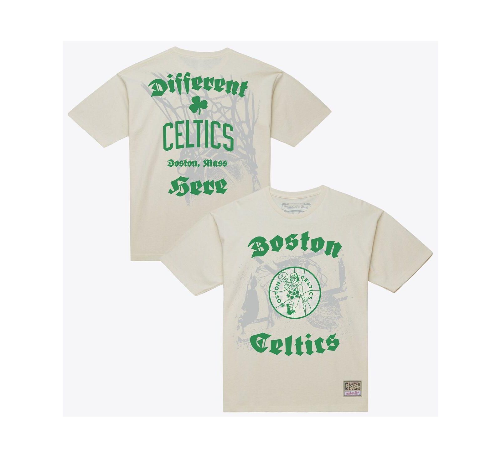 Мужская кремовая футболка Mitchell & Ness Boston Celtics Hardwood Classics Chapters