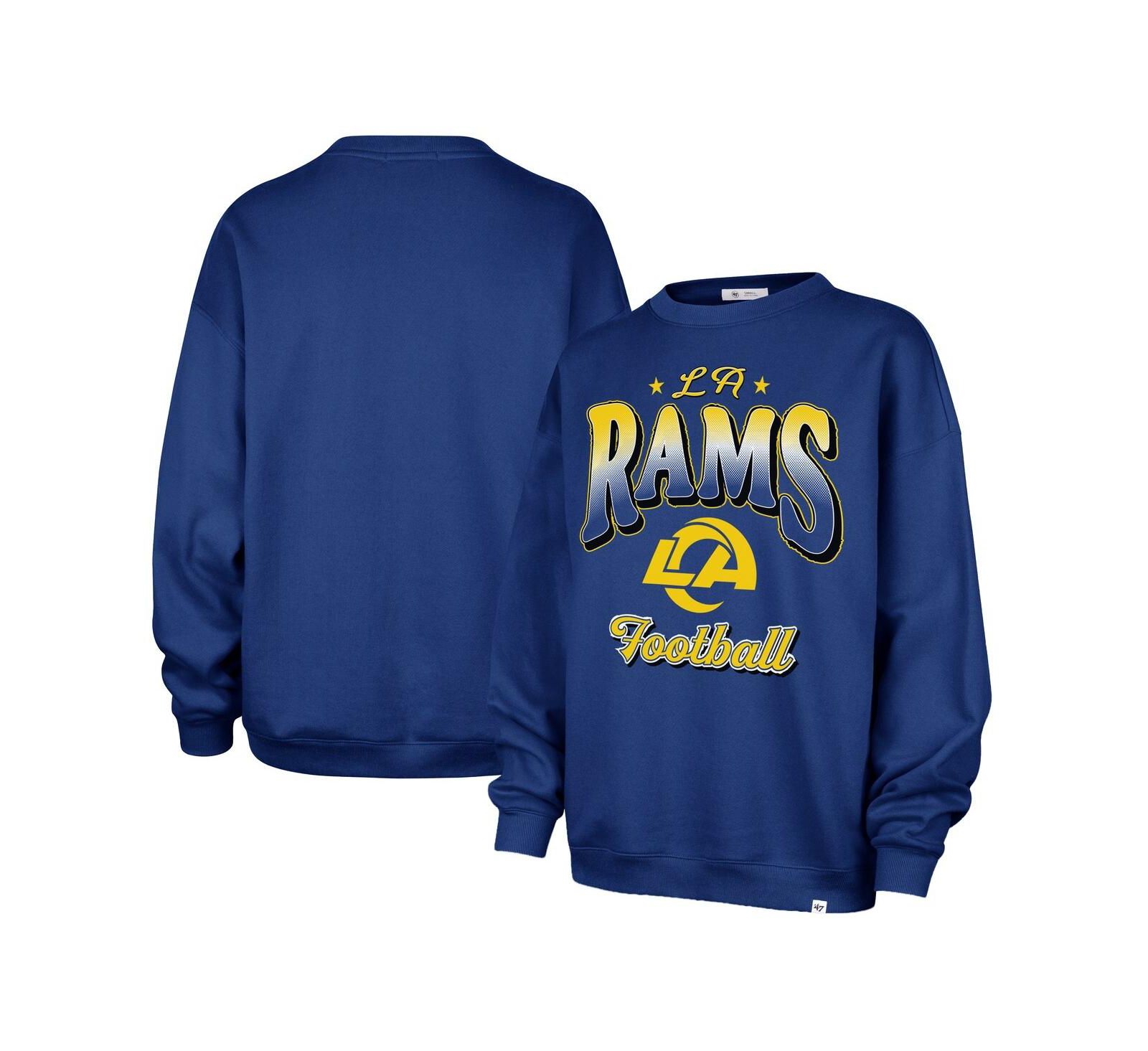 '47 Brand Женская оверсайз толстовка Los Angeles Rams Vibe Check Royal