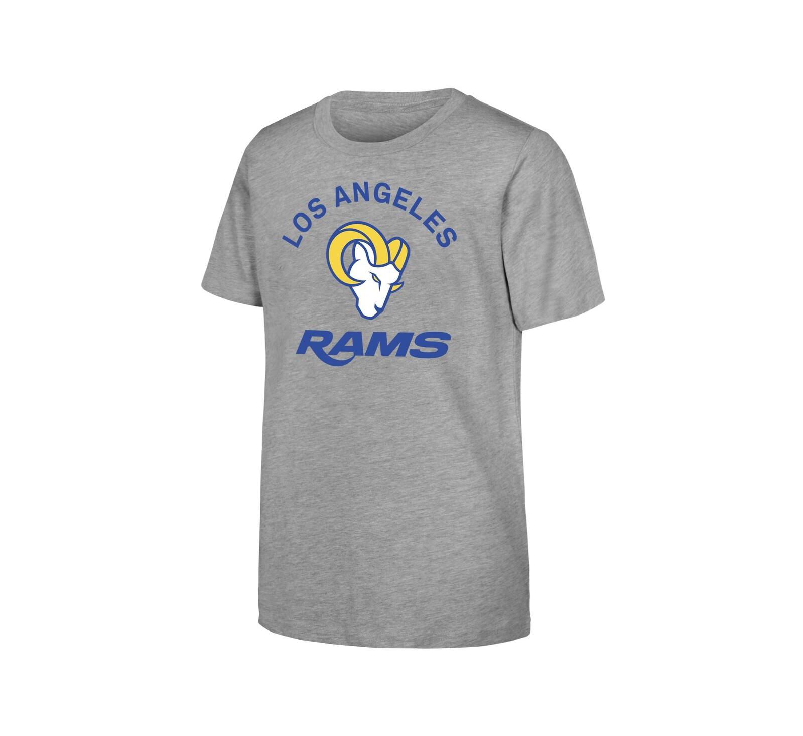 Outerstuff Футболка с коротким рукавом Los Angeles Rams для мальчиков и девочек серая