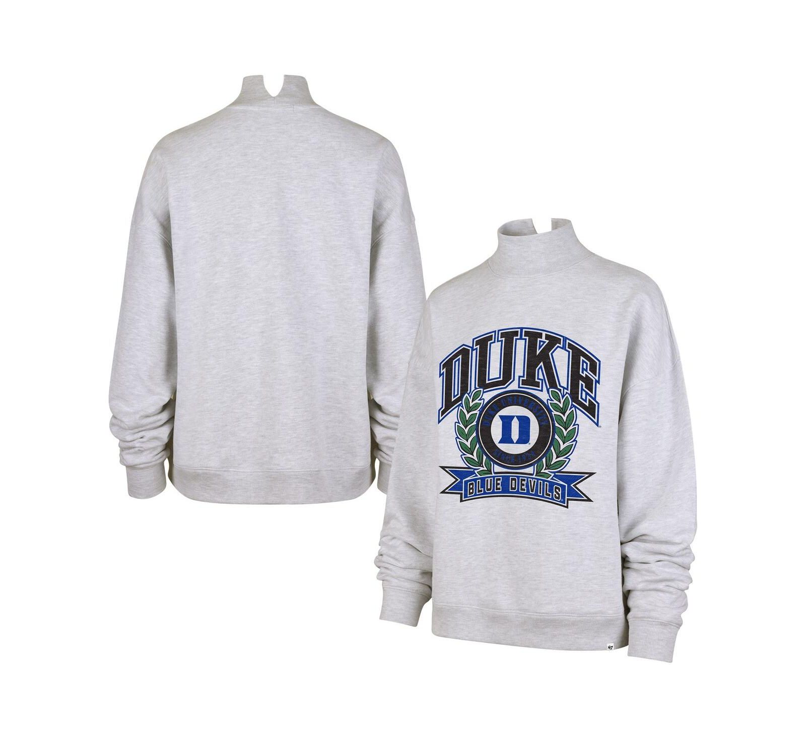 Женский свитшот '47 Brand Gray Duke Blue Devils Laurel Arch Mock Neck