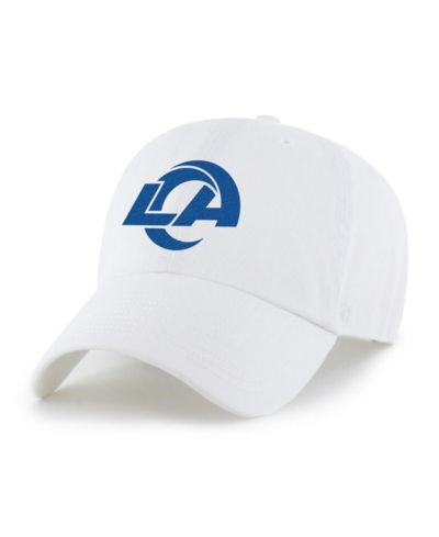 Мужская регулируемая кепка '47 Brand White Los Angeles Rams Primary Logo Clean Up