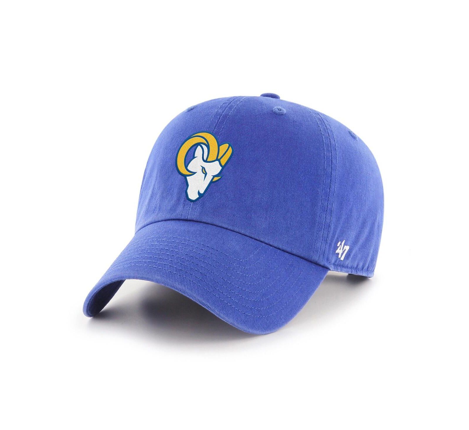 '47 Brand Мужская Royal Los Angeles Rams Secondary Logo Clean Up Adjustable Hat