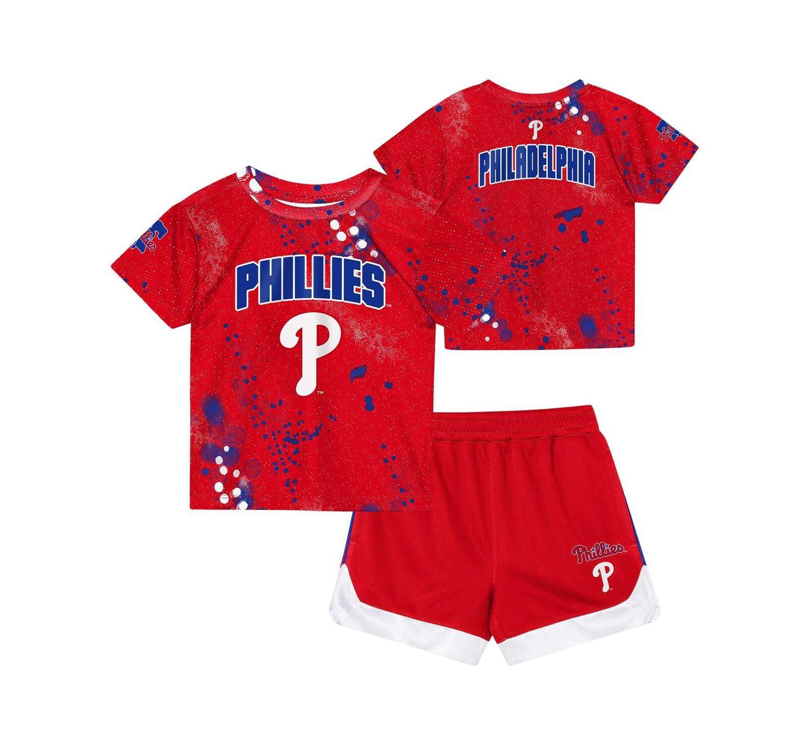 Outerstuff Toddler 2-Piece Red Philadelphia Phillies Pinch Hitter T-Shirt and Shorts Set