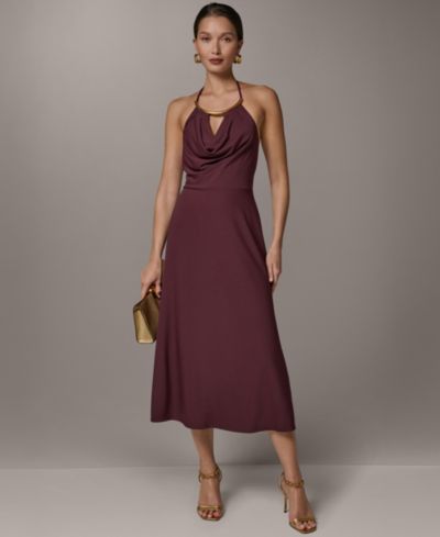 Donna Karan New York Женское платье Midi с halter-neck