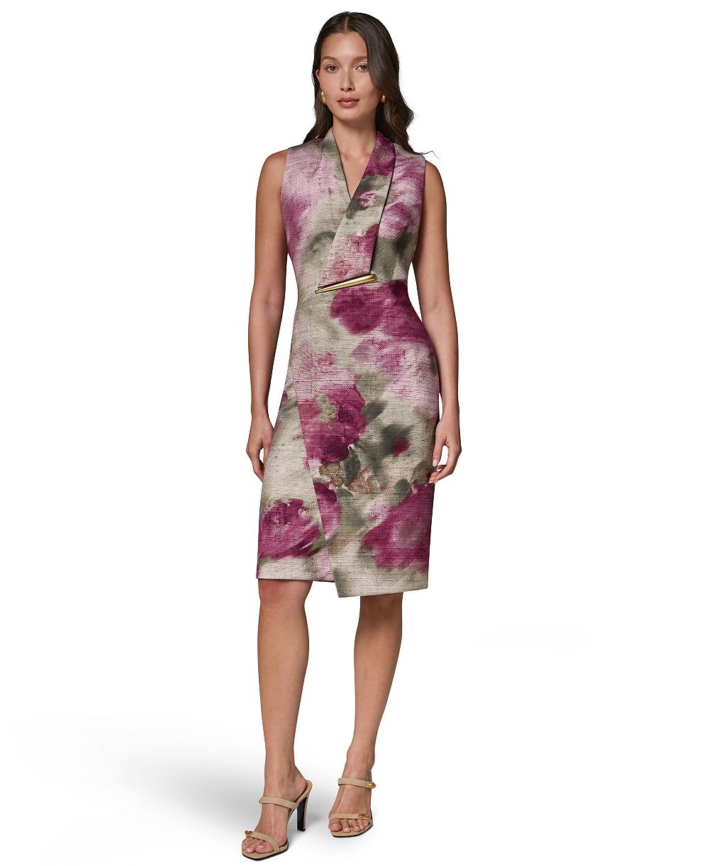 Женское платье Donna Karan New York Floral Sheath Hardware
