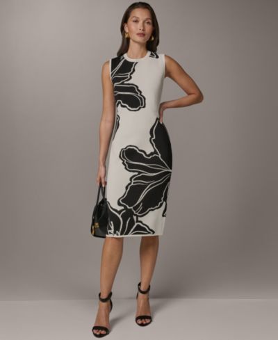 Donna Karan New York Women's Floral Knit Sheath Dress