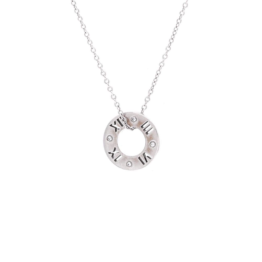 Б/у подвесное ожерелье Tiffany & Co Atlas Pierced Circle