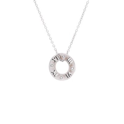 Б/у подвесное ожерелье Tiffany & Co Atlas Pierced Circle
