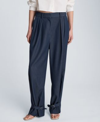 Kenneth Cole Women's High-Rise Belted Cuff Pants