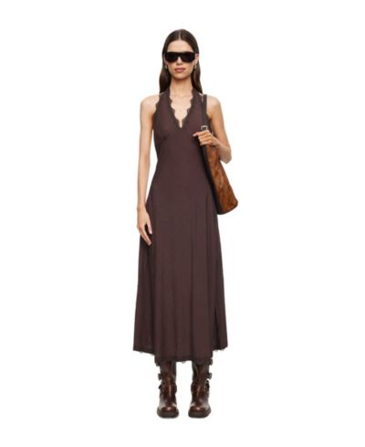 Lioness Women's Linen Sleeveless Halter Dress