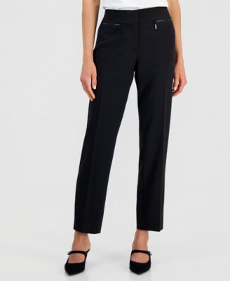 Женские брюки Kasper Ava Straight-Leg Zip-Pocket