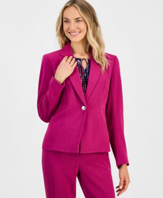 Kasper Женский однобортный блейзер Notch-Lapel Regular & Petite