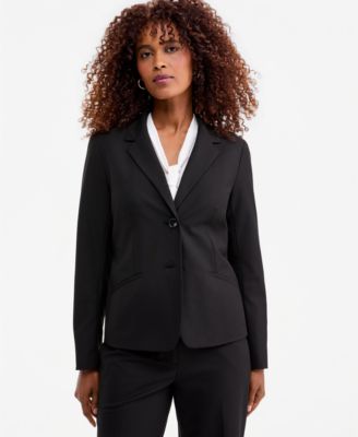 Женский блейзер Kasper Washable Bi-Stretch Notch-Collar Two-Button, Regular & Petite
