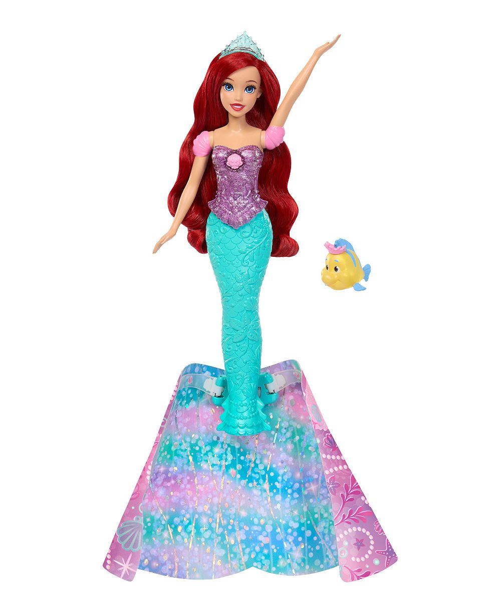 Disney Princess кукла Принцесса Ариэль, трансформирующаяся, с Флаундером и 2 аксессуарами, для детей от 3 лет