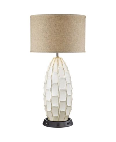 Настольная лампа Possini Euro Design Cosgrove 32 3/4" овальная, диммируемая, с USB зарядкой