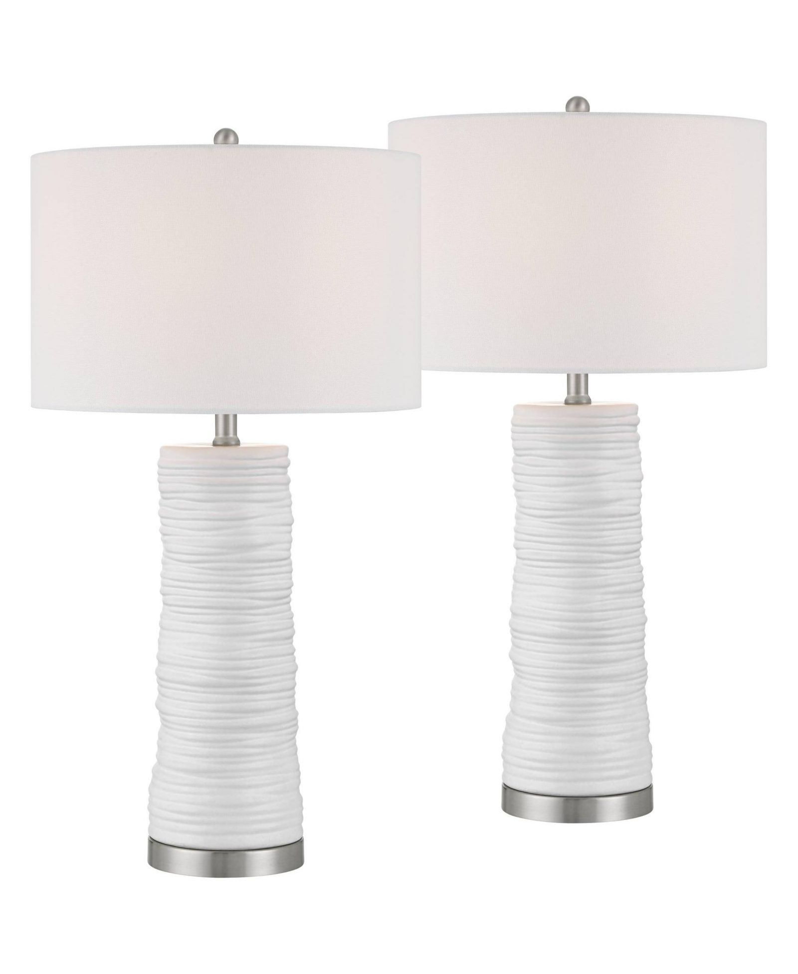 360 Lighting Contours 27 1/2" High Modern Ceramic Table Lamp Set of 2