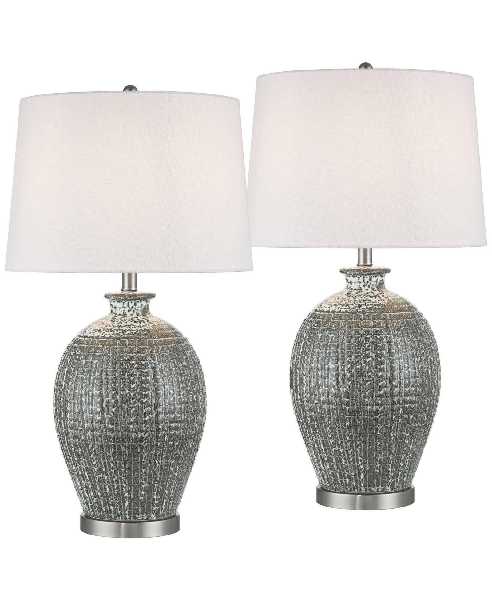 360 Lighting Ainsworth 28 1/4"H Textured Glaze Ceramic Table Lamp Set of 2