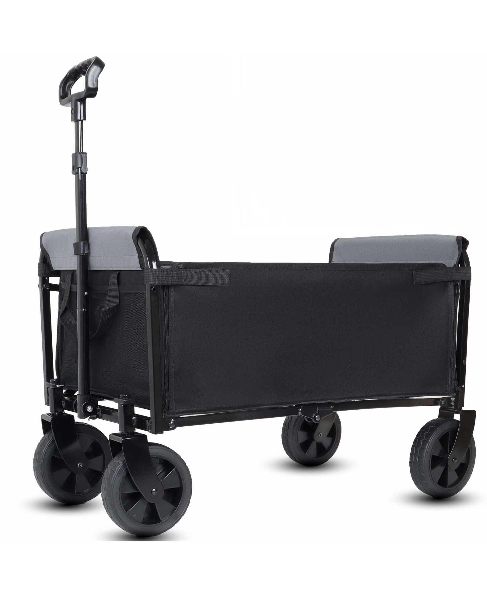Mondawe 3-in-1 Lightweight Collapsible Utility Carts - Storage Wagon/Trunk Organizer/Pet Storage Wagon w/ 360degree(s) All-Terrain Wheels
