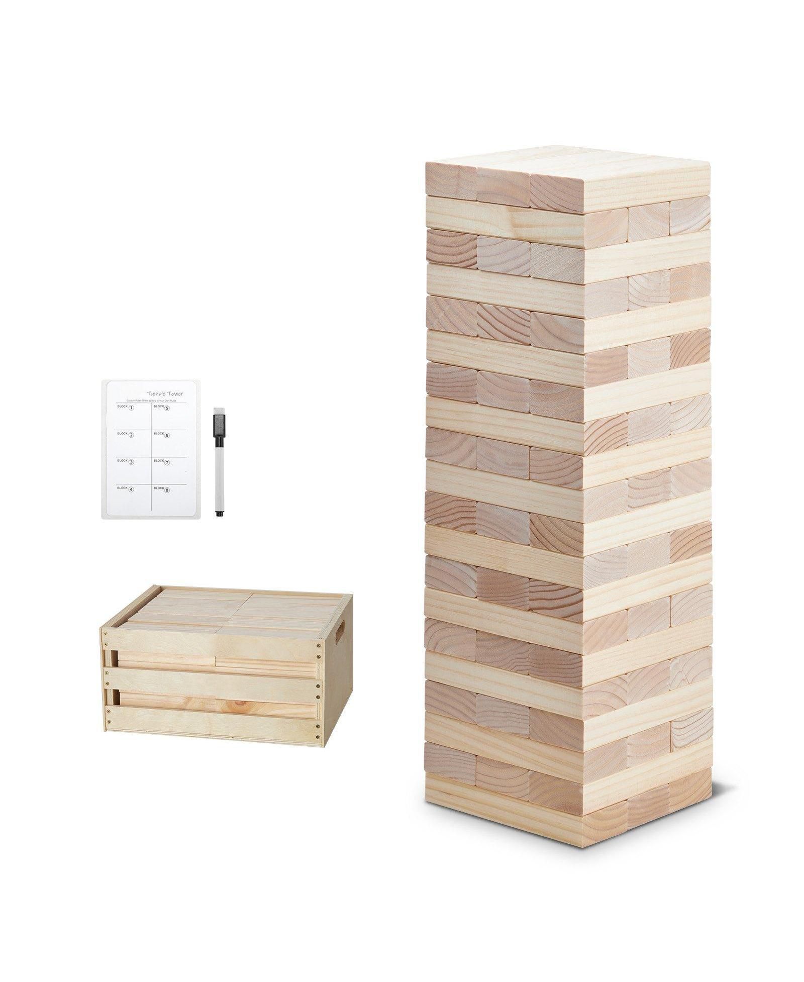 Деревянный игровой набор Mecale Giant Tumbling Tower 60 блоков