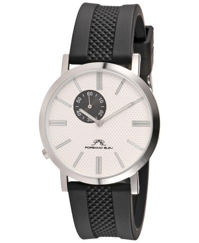 Мужские часы Porsamo Bleu Bennett с круглым черным силиконовым ремешком 40 mm