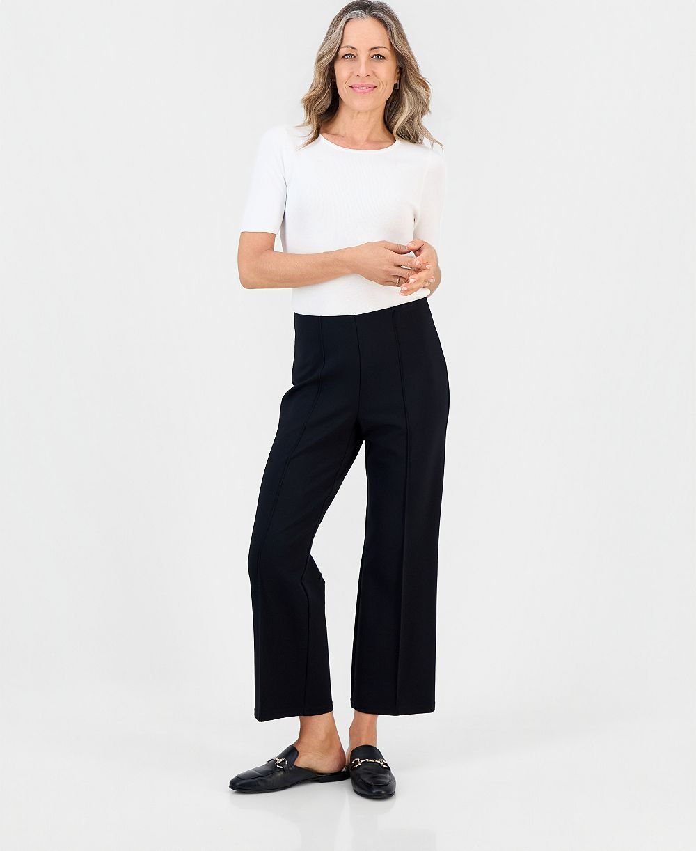 Брюки JM Collection Petite с широкими штанинами из понто, на резинке, эксклюзив Macy's