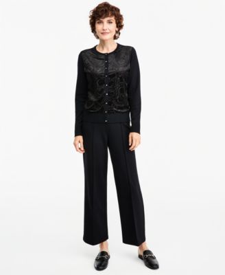 JM Collection женские широкие брюки из понто, надеваемые без застежки