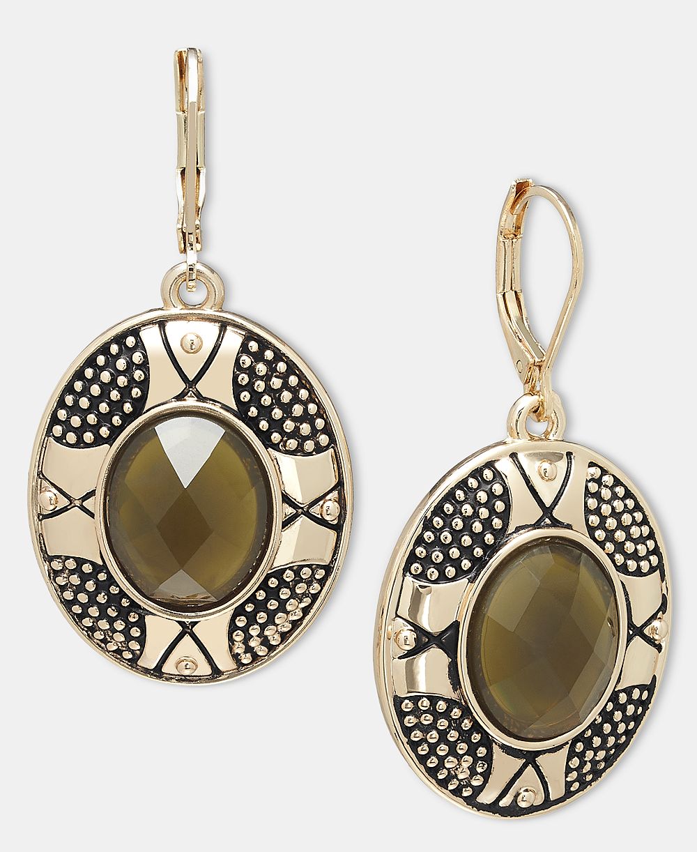 Серьги Style & Co Green Jewel Drop
