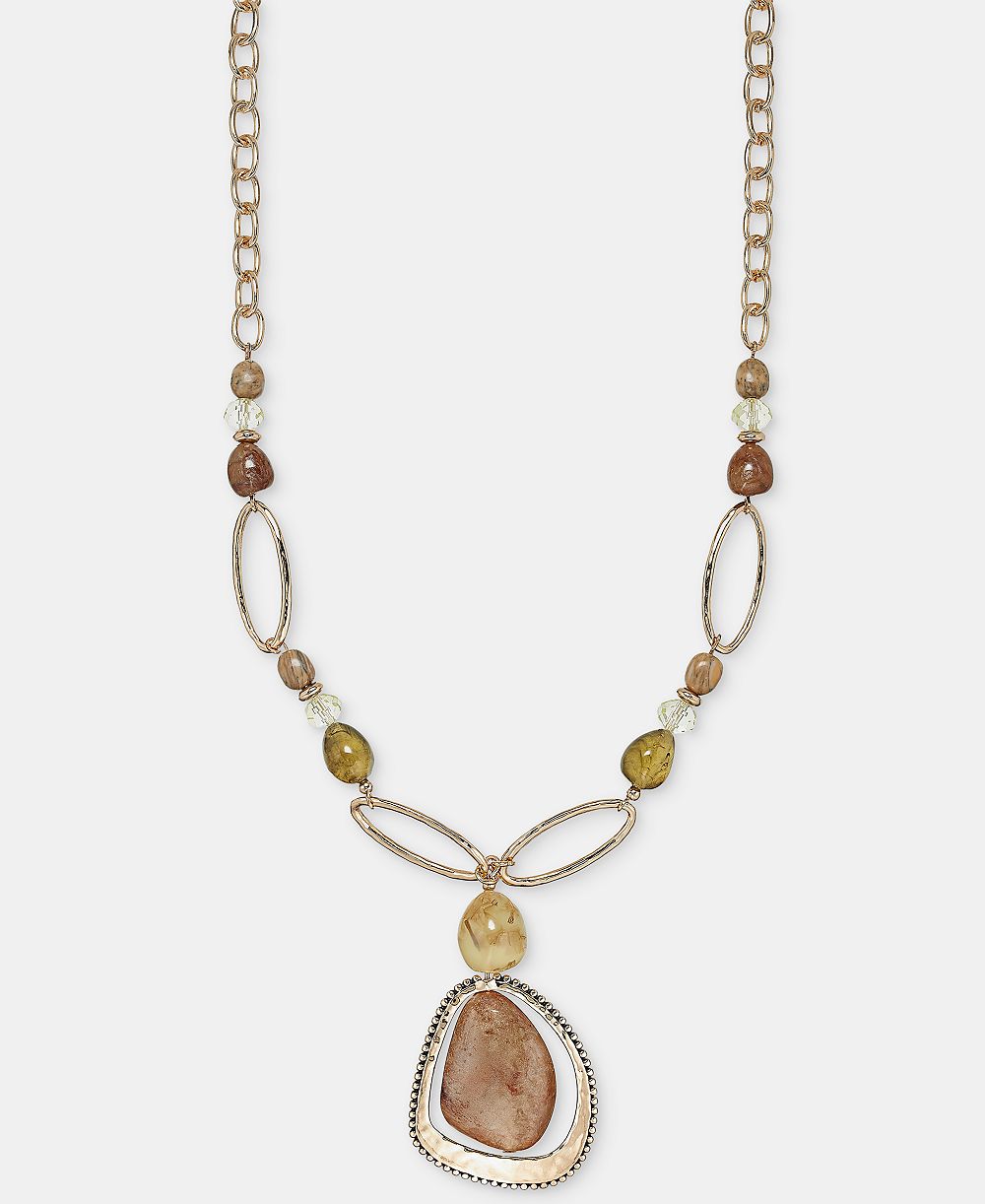 Style & Co ожерелье с подвеской Multi-Jewel and Link